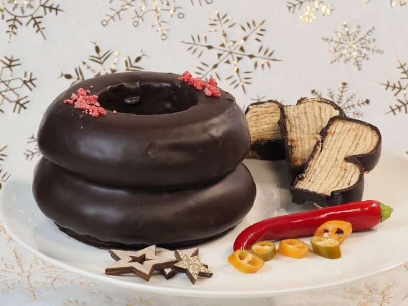 Baumkuchen mit Vollmilch Schokolade Chiligeschmack - 2 Ringe