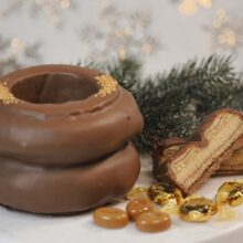 Baumkuchen mit Vollmilch Schokolade Karamellgeschmack- 2 Ringe