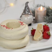 Baumkuchen mit weißer Schokolade Erdbeergeschmack - 2 Ringe