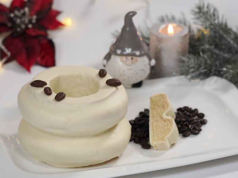 Baumkuchen mit weißer Schokolade Kaffeegeschmack - 2 Ringe